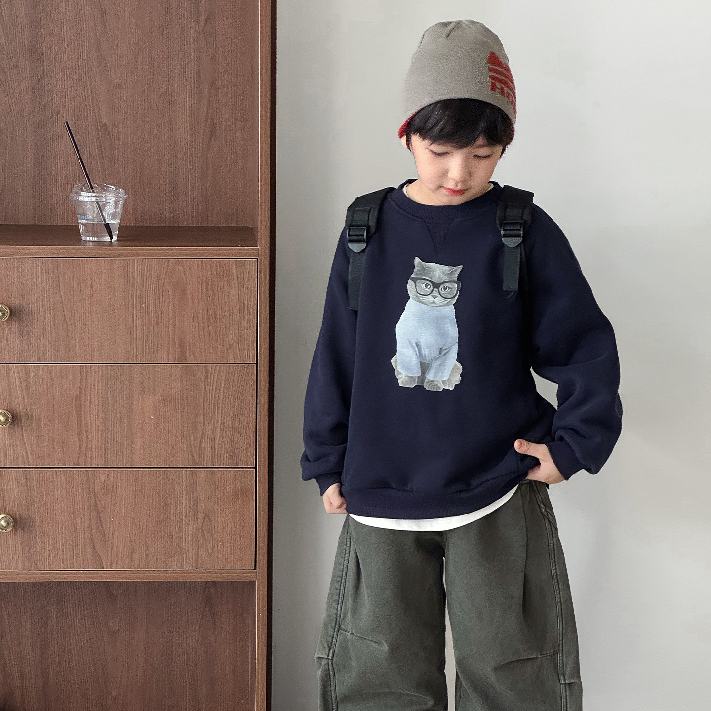 1012058 少年中大童潮流美式印花寬鬆圓領大學TEE 第 4 張