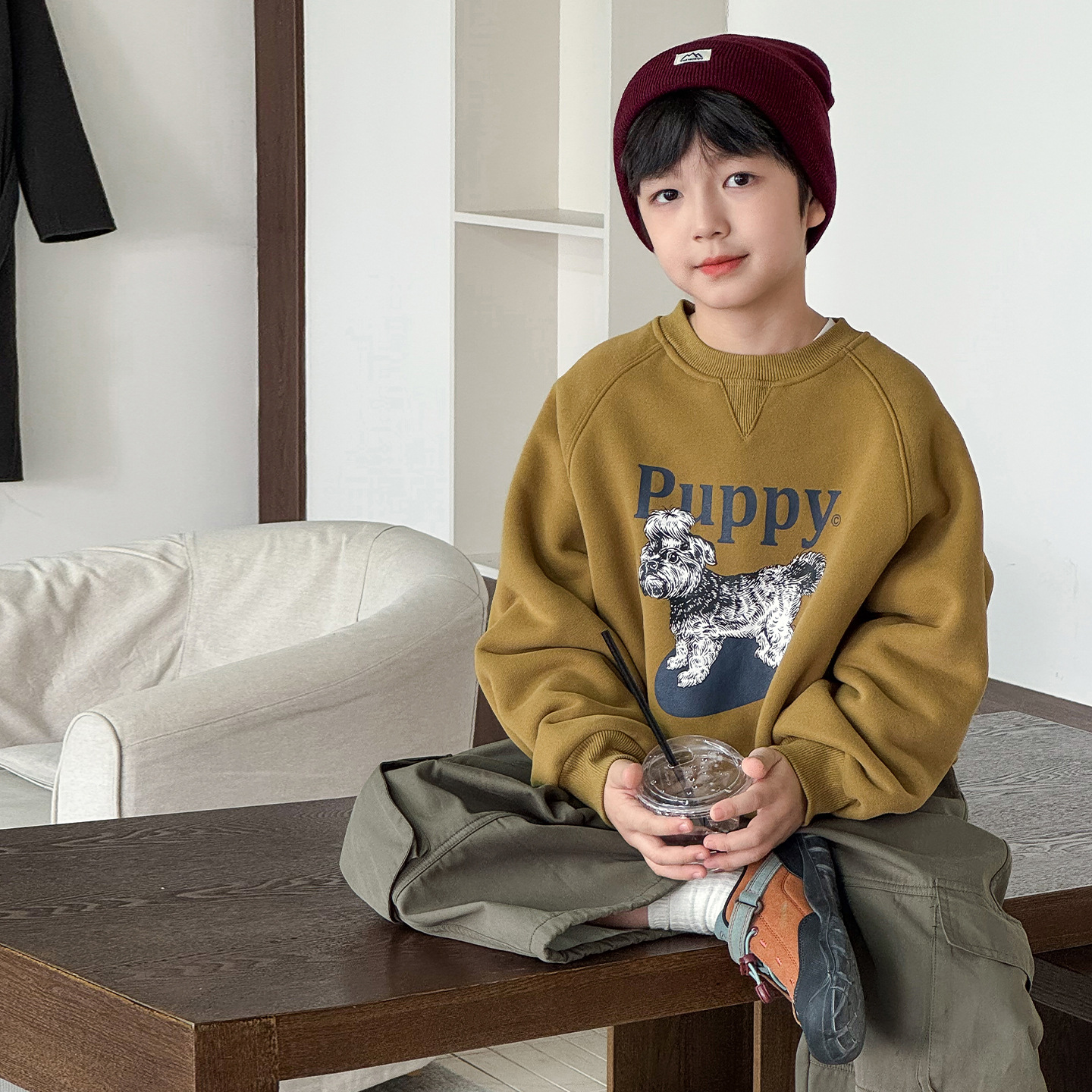 1012058 少年中大童潮流美式印花寬鬆圓領大學TEE 第 5 張