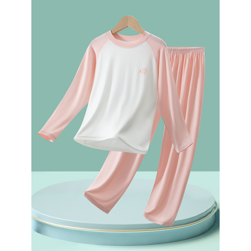 1012074 中大童莫代爾親膚柔軟居家服撞色套裝 第 4 張