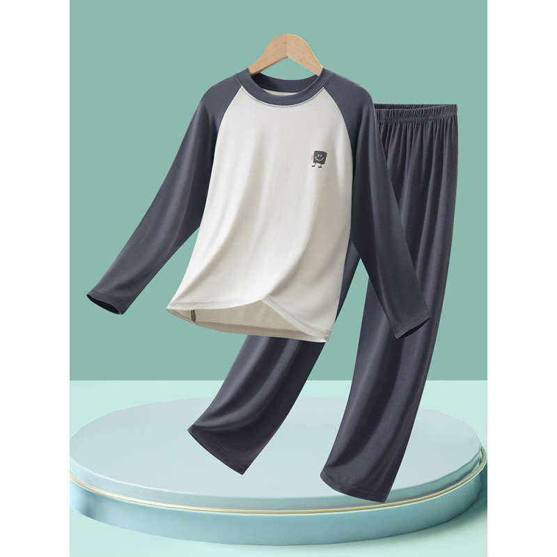 1012074 中大童莫代爾親膚柔軟居家服撞色套裝 第 5 張