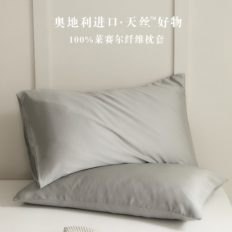 1012075 2件組丨60支蘭精天絲枕套純色簡約枕套 第 7 張