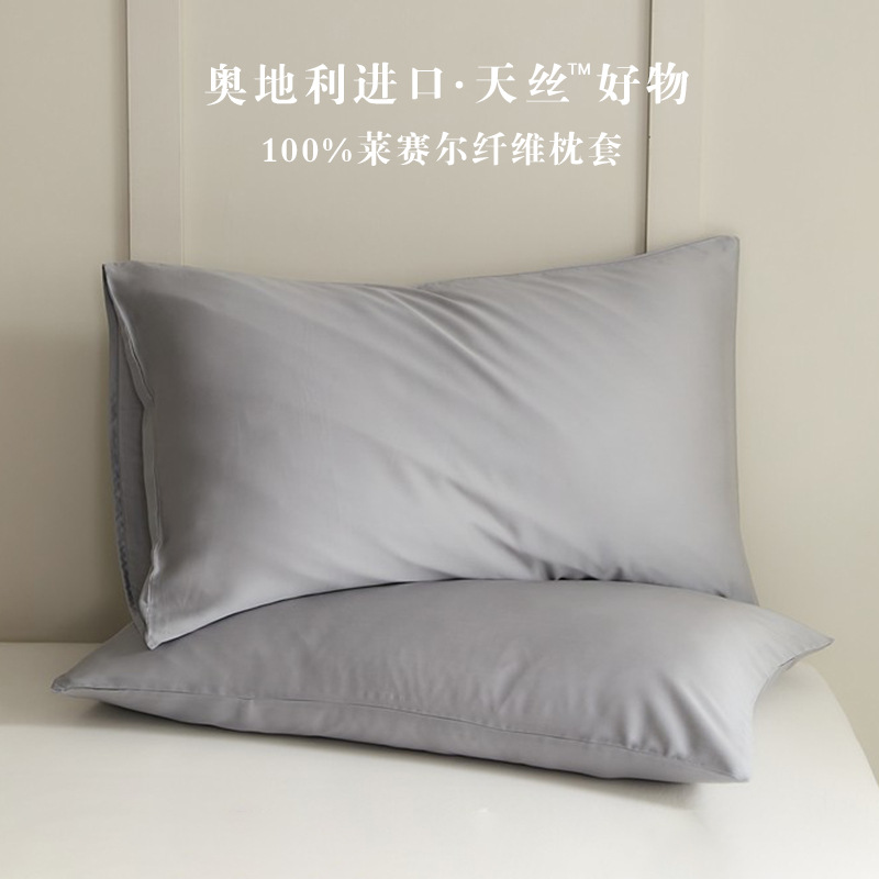 1012075 2件組丨60支蘭精天絲枕套純色簡約枕套 第 14 張