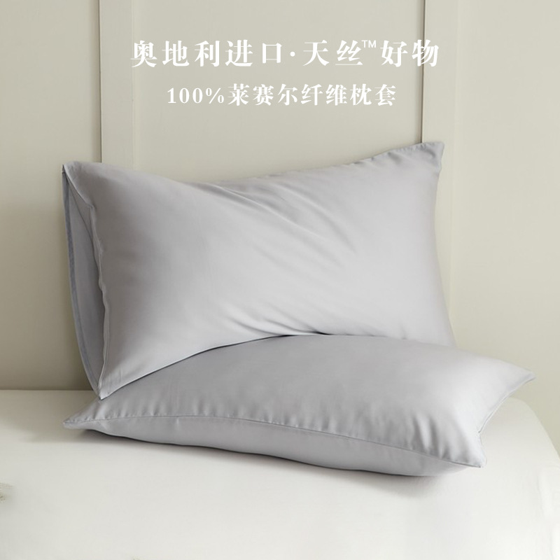 1012075 2件組丨60支蘭精天絲枕套純色簡約枕套 第 17 張