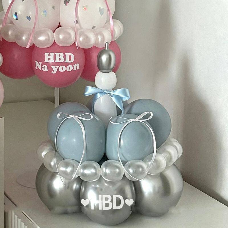 1019017 ins生日蛋糕氣球手工diy材料包生日派對佈置氣球組 第 5 張