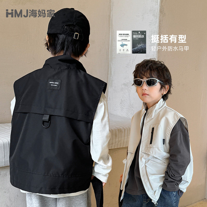 1019022 少年中大童戶外風防潑水輕盈寬鬆防風背心 第 7 張