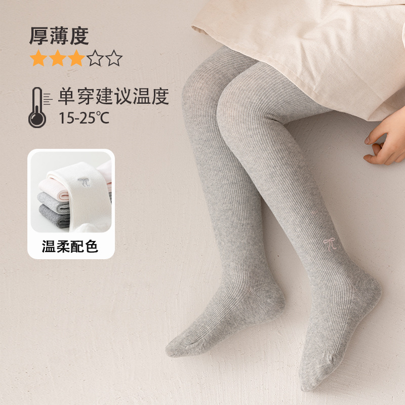1019025 女童春秋款甜美風刺繡蝴蝶結薄款褲襪 第 3 張