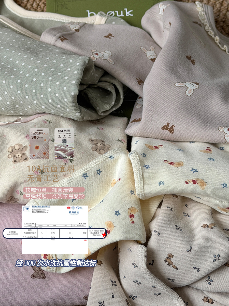 1019032 中大童小印花超柔秋冬無骨羊毛拉架家居服 第 7 張
