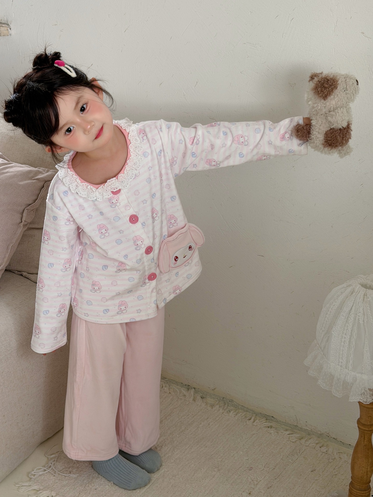 1019078 日系少女中大童可愛卡通海島絨居家服套裝 第 19 張
