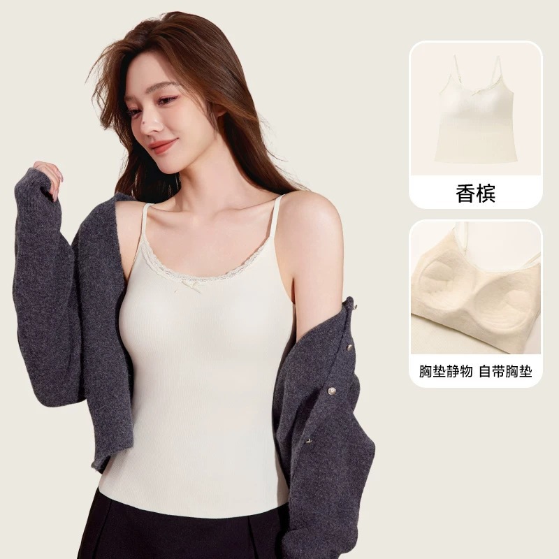1026009 少女小碎花保暖彈性吊帶Bra背心 第 9 張