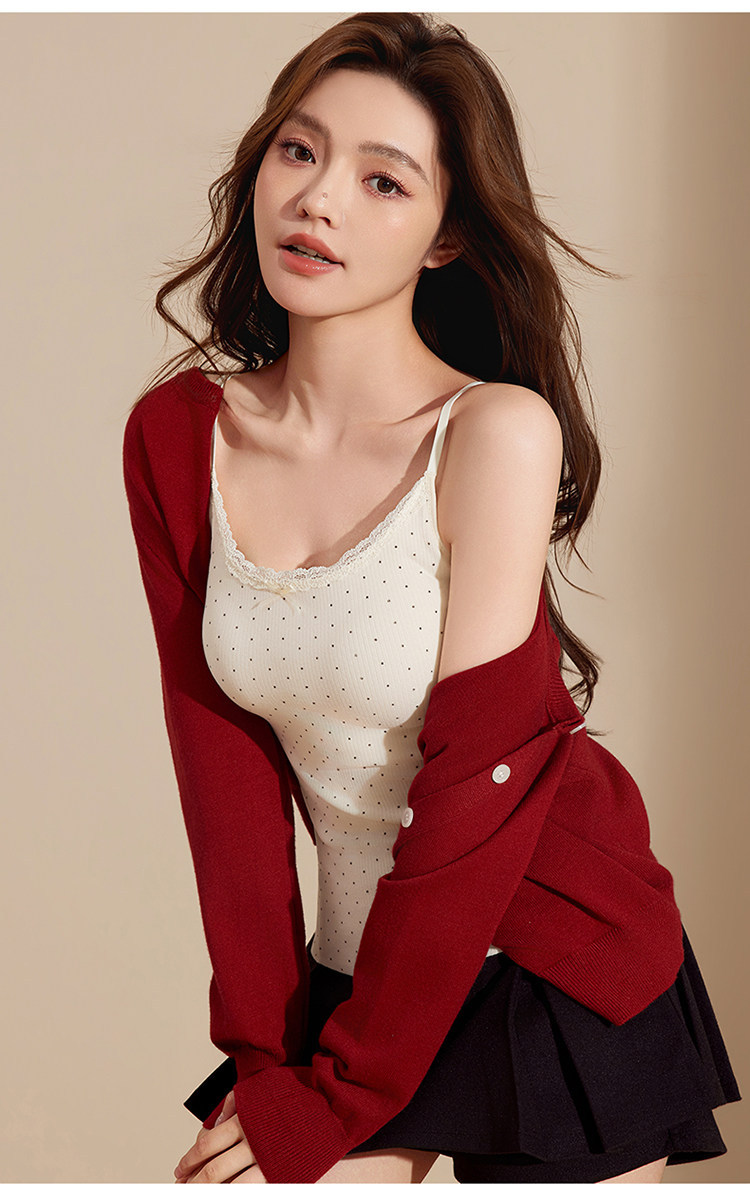 1026009 少女小碎花保暖彈性吊帶Bra背心 第 18 張