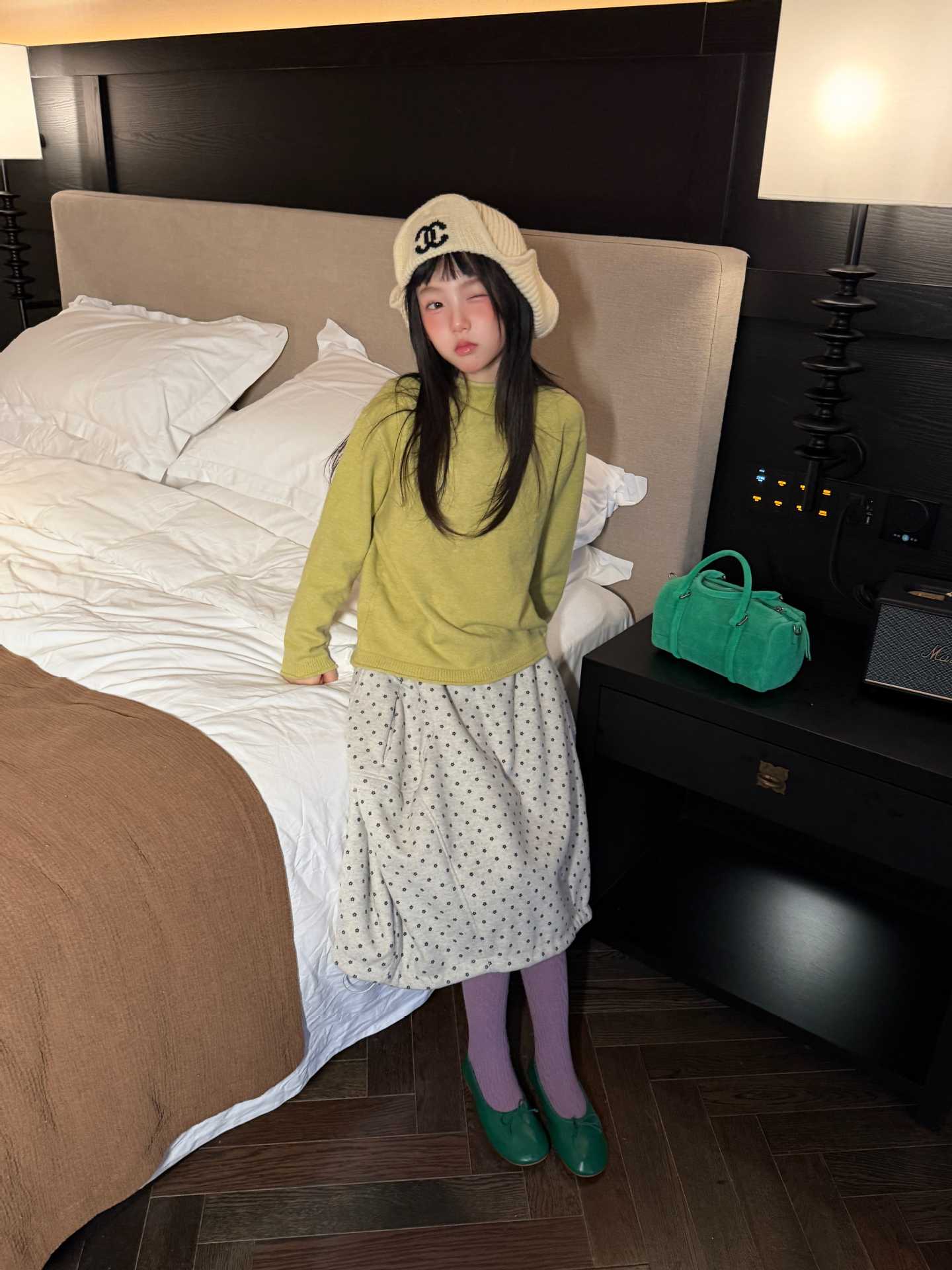 1026025 少女韓系小眾設計廓形剪裁連帽針織上衣 第 5 張