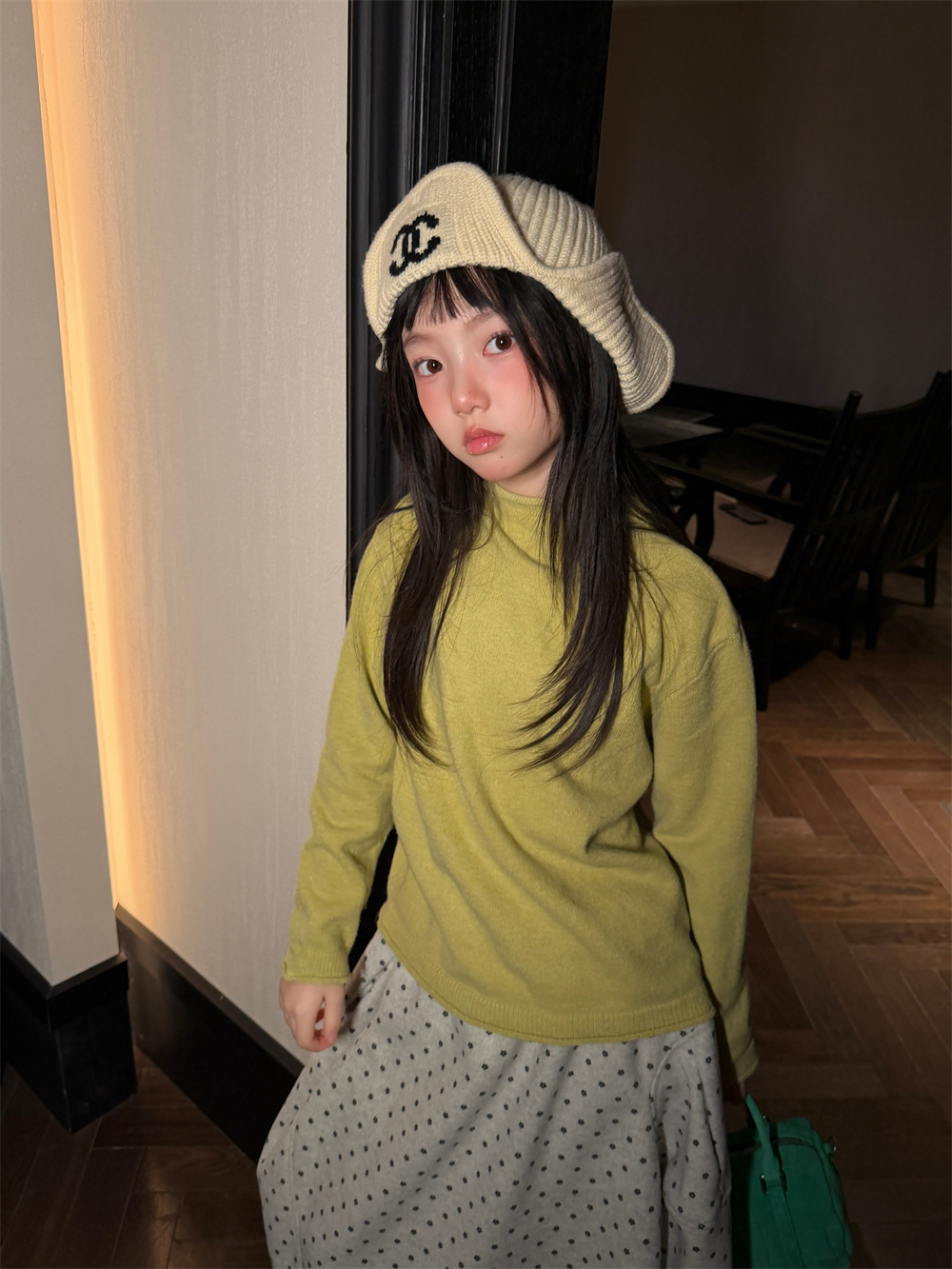 1026025 少女韓系小眾設計廓形剪裁連帽針織上衣 第 20 張