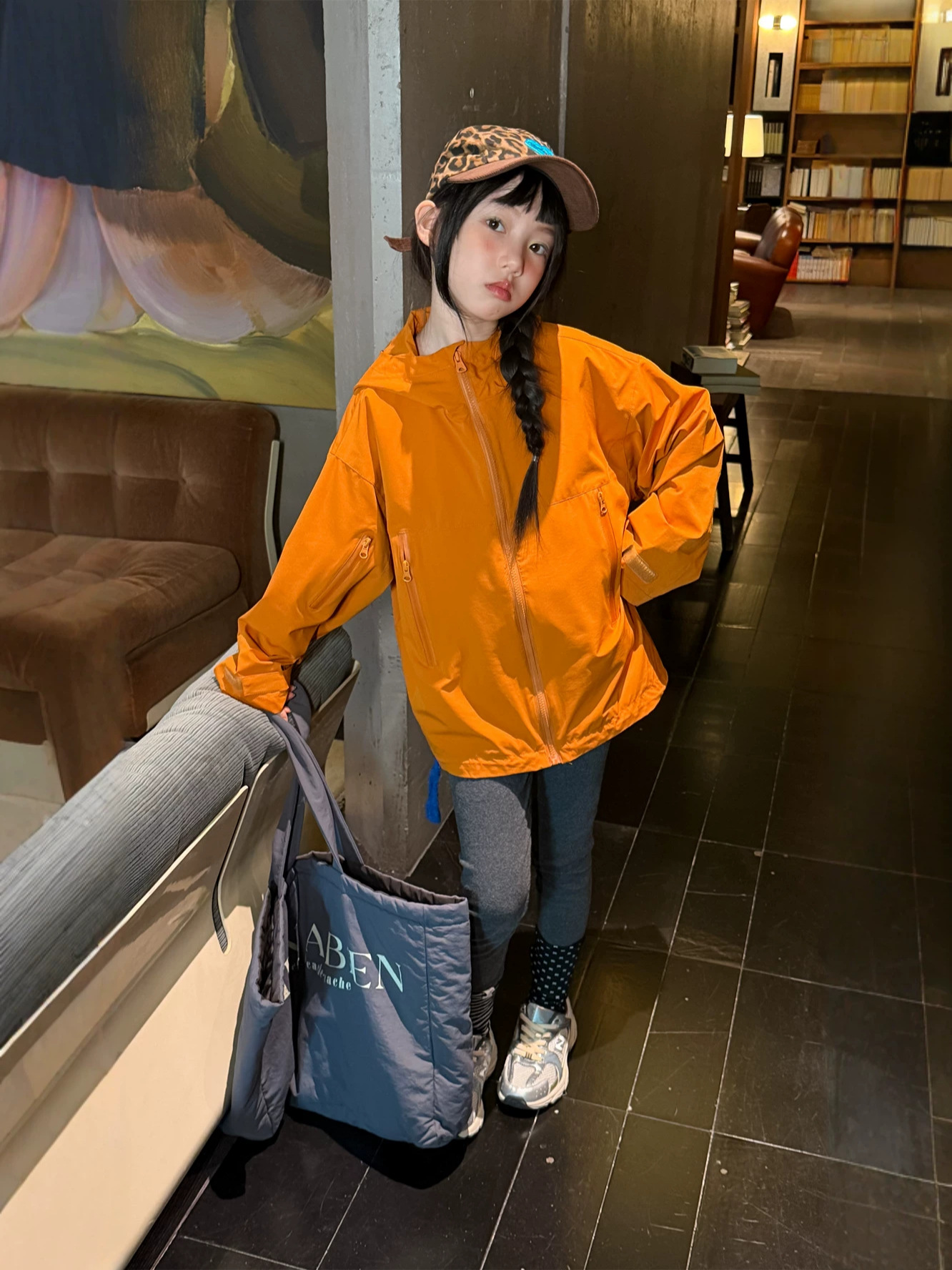 1026026 韓系少女中大童百搭AB堆堆褲腳修身彈力內搭褲 第 3 張