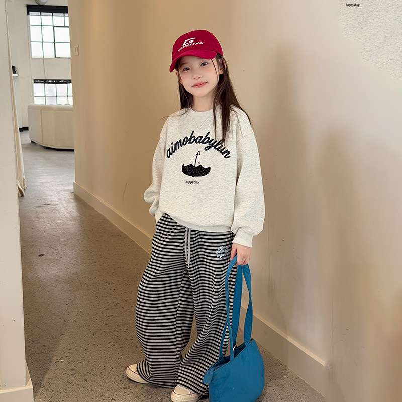1026031 少年少女中大童秋冬保暖加絨個性寬鬆圓領大學TEE 第 9 張