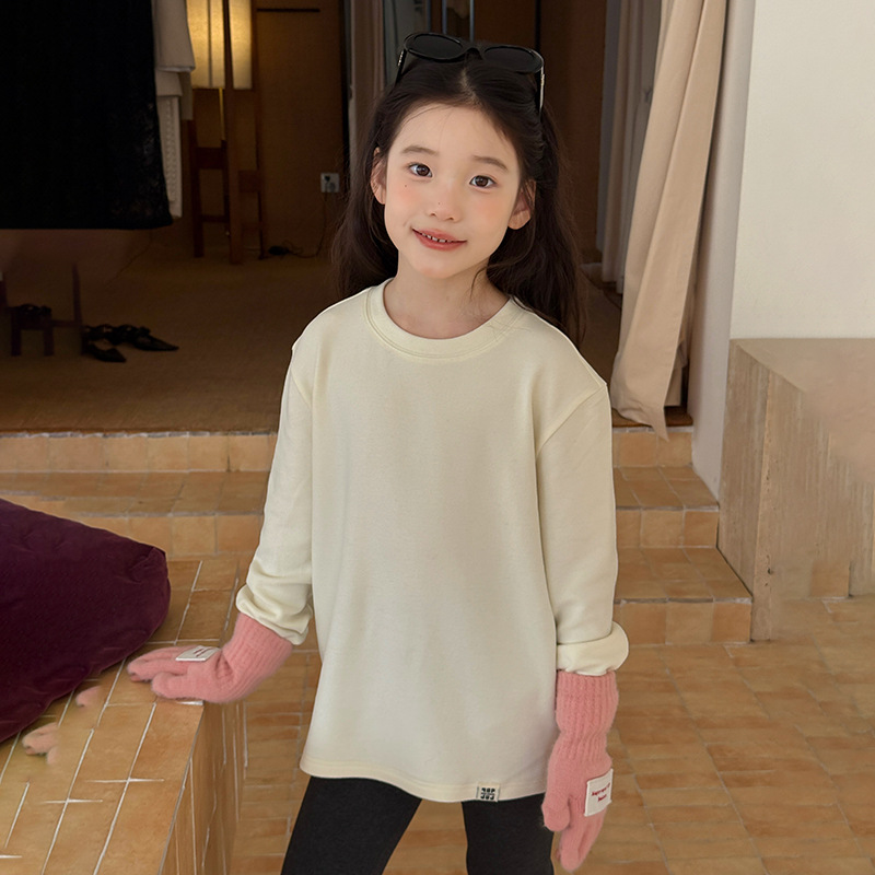 1026039 少年中大童基礎長版開衩疊穿保暖純色內搭TEE 第 8 張