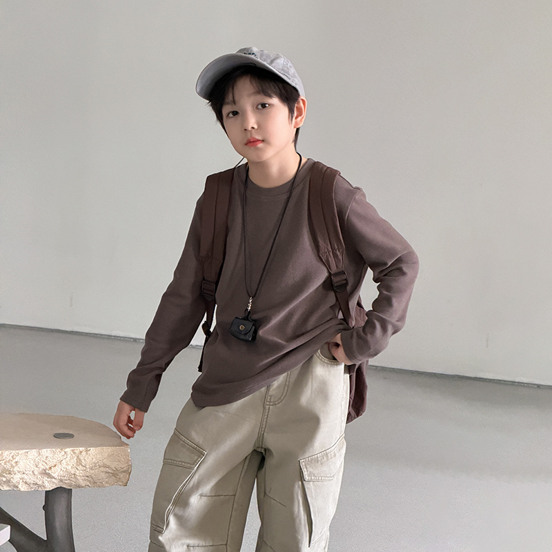 1026039 少年中大童基礎長版開衩疊穿保暖純色內搭TEE 第 10 張