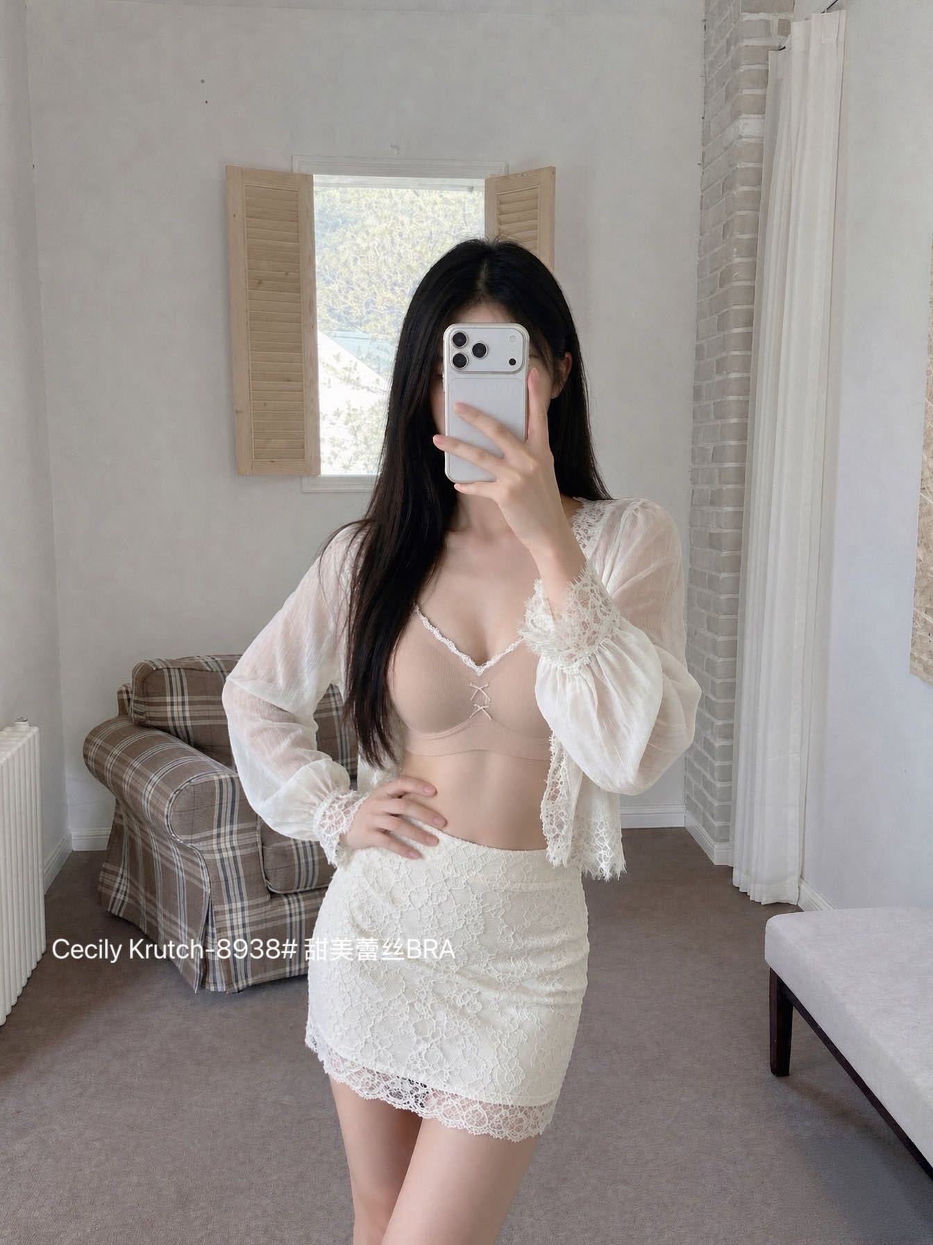 1026043 韓系甜美蕾絲BRA女生內衣微磨毛薄杯舒適款 第 5 張