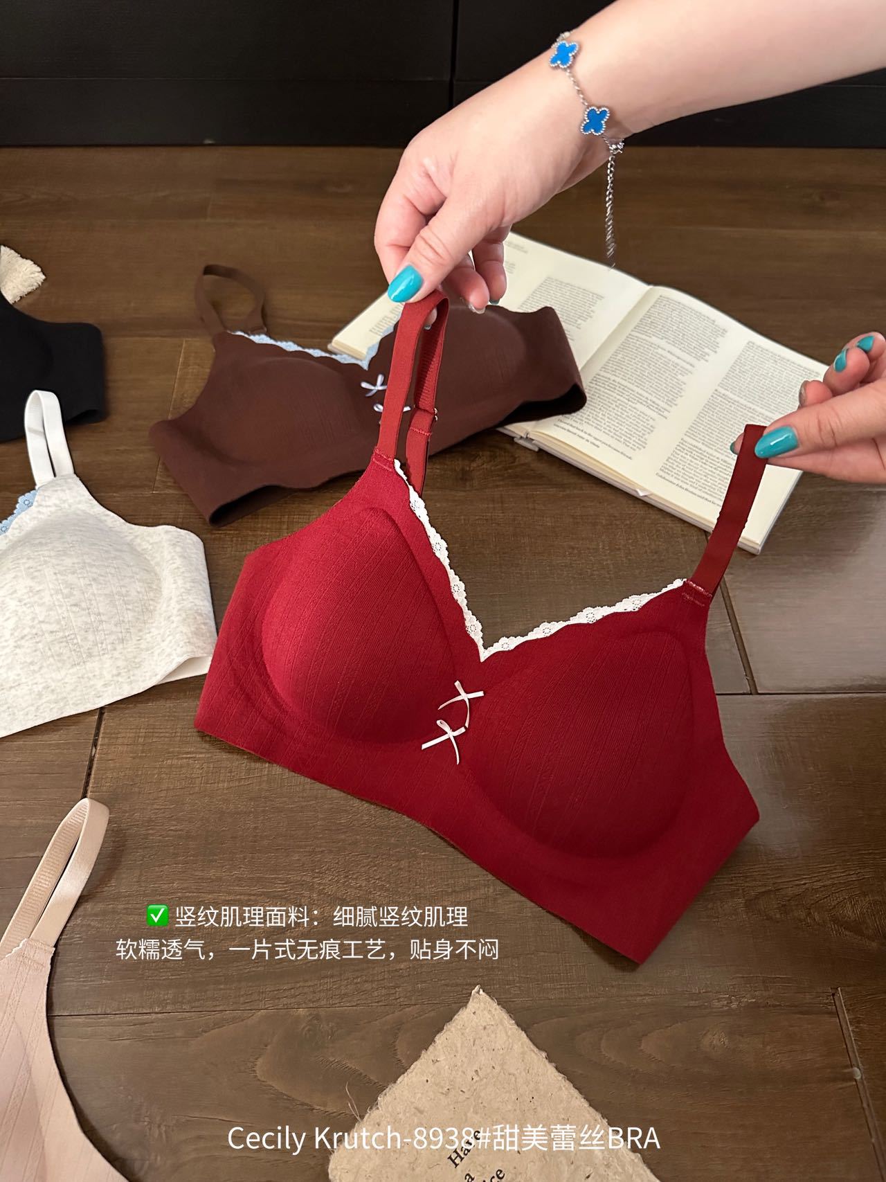 1026043 韓系甜美蕾絲BRA女生內衣微磨毛薄杯舒適款 第 14 張