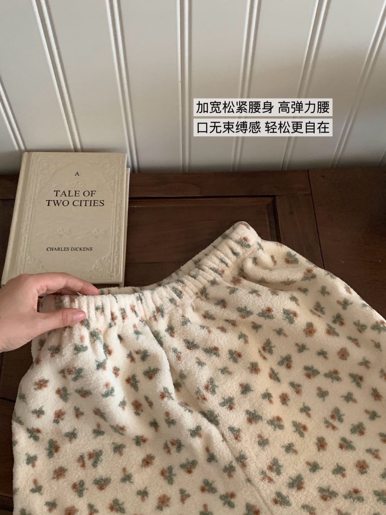1026044 韓系復古小花秋冬軟絨保暖居家套裝 第 9 張
