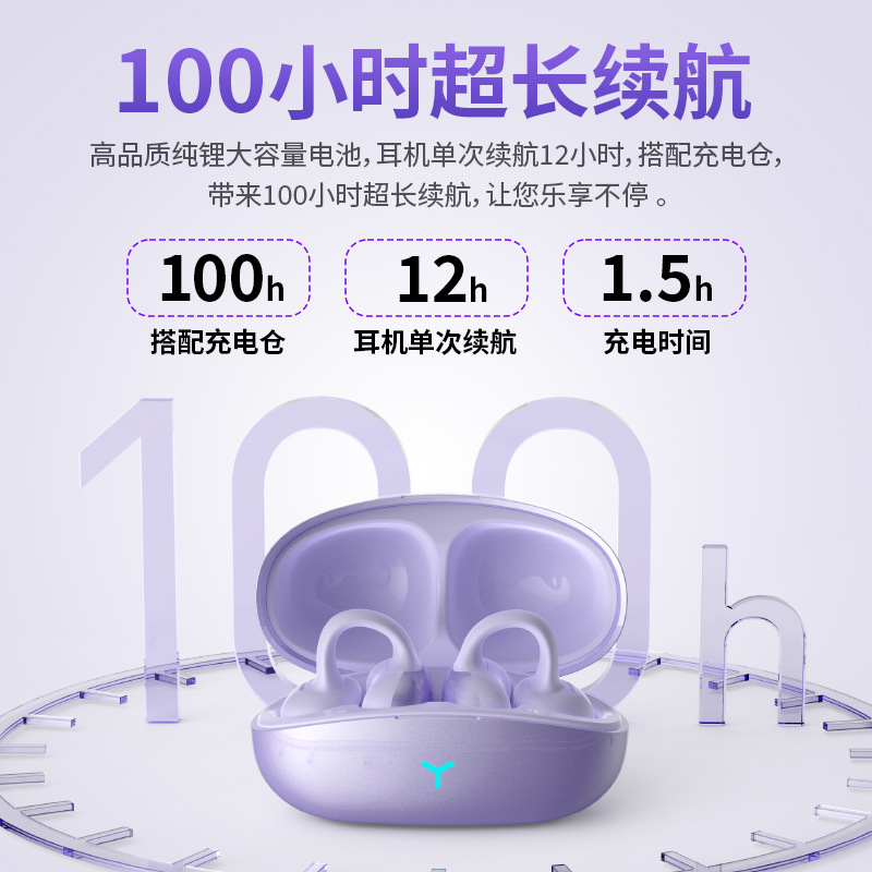 1026065 耳夾式藍牙耳機無線氣傳導不入耳高品質運動夾耳超長續航 第 2 張