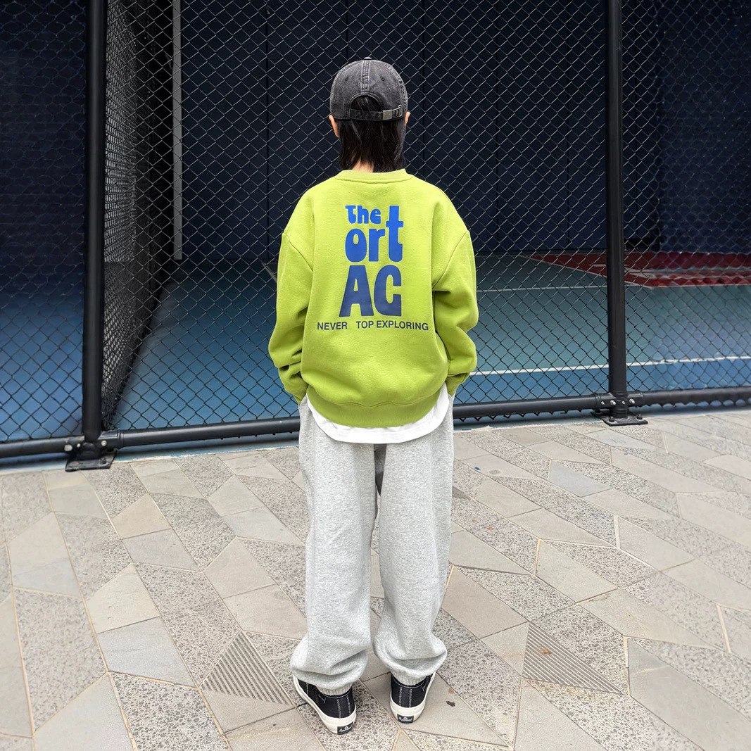 1026068 少年中大童潮流新款TNF印花刷毛加厚大學TEE 第 3 張