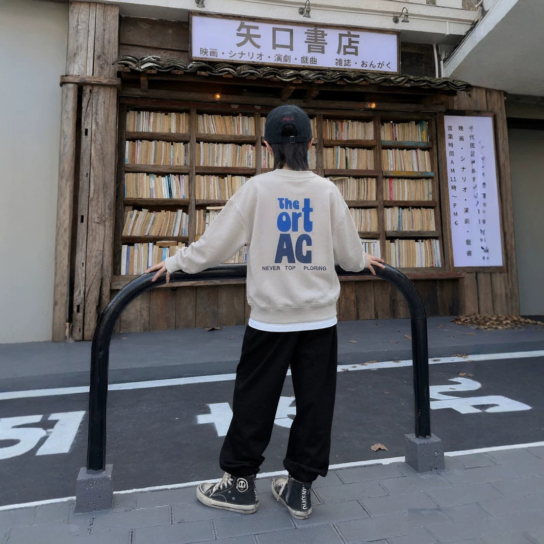 1026068 少年中大童潮流新款TNF印花刷毛加厚大學TEE 第 4 張