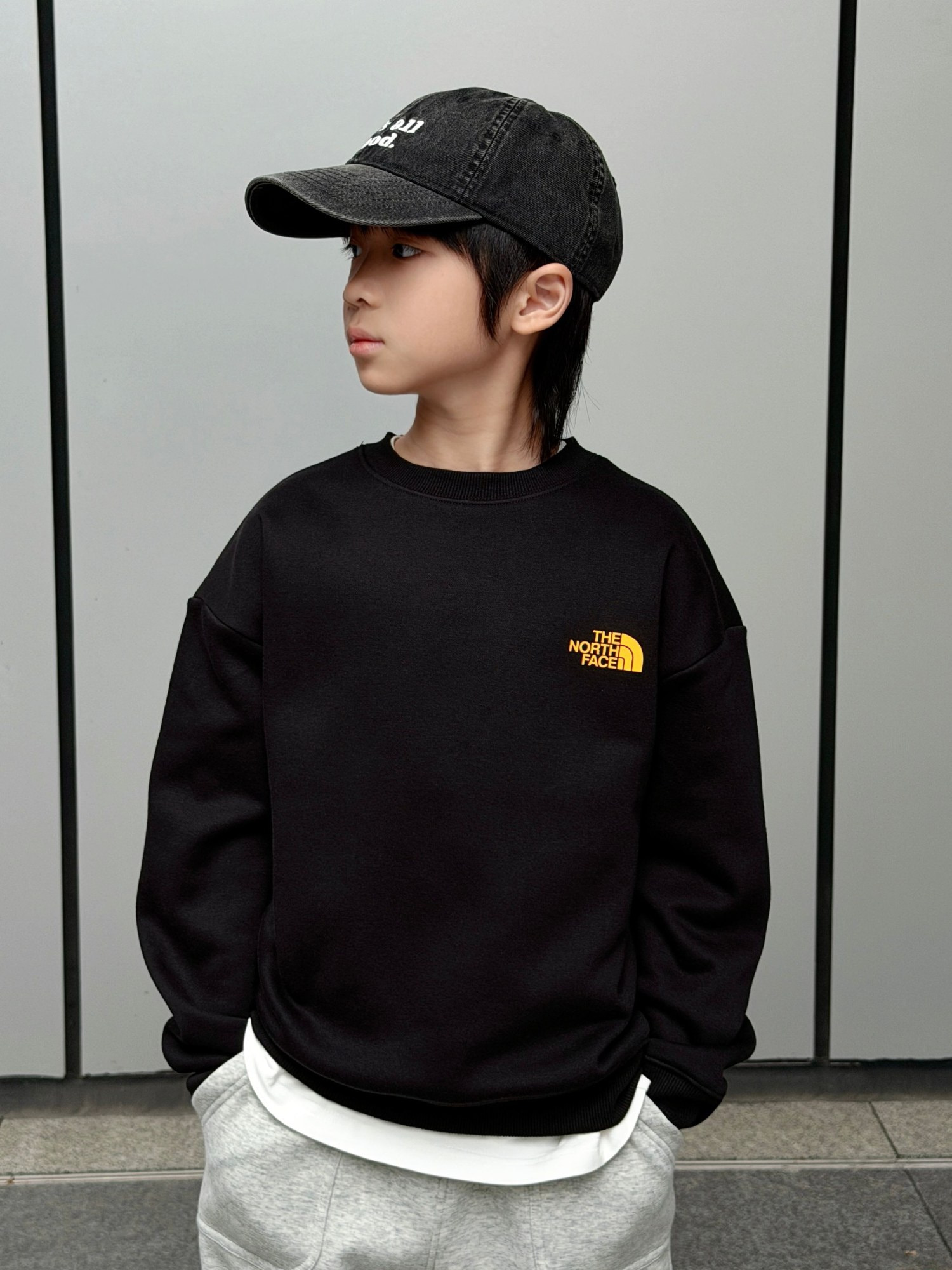 1026068 少年中大童潮流新款TNF印花刷毛加厚大學TEE 第 6 張