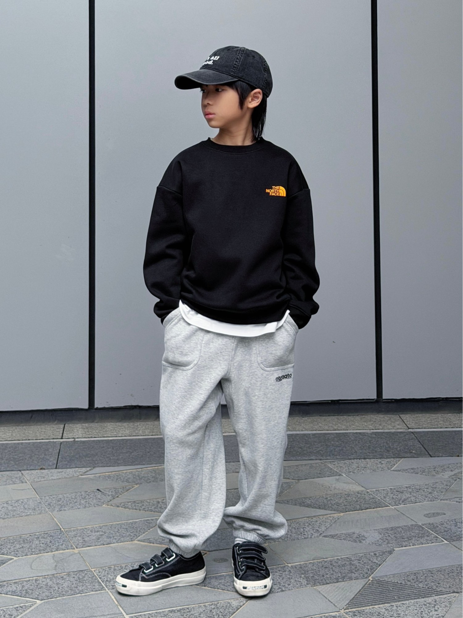 1026068 少年中大童潮流新款TNF印花刷毛加厚大學TEE 第 8 張