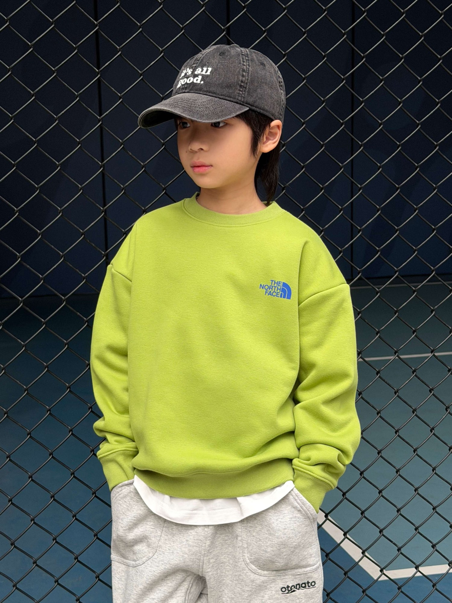 1026068 少年中大童潮流新款TNF印花刷毛加厚大學TEE 第 9 張