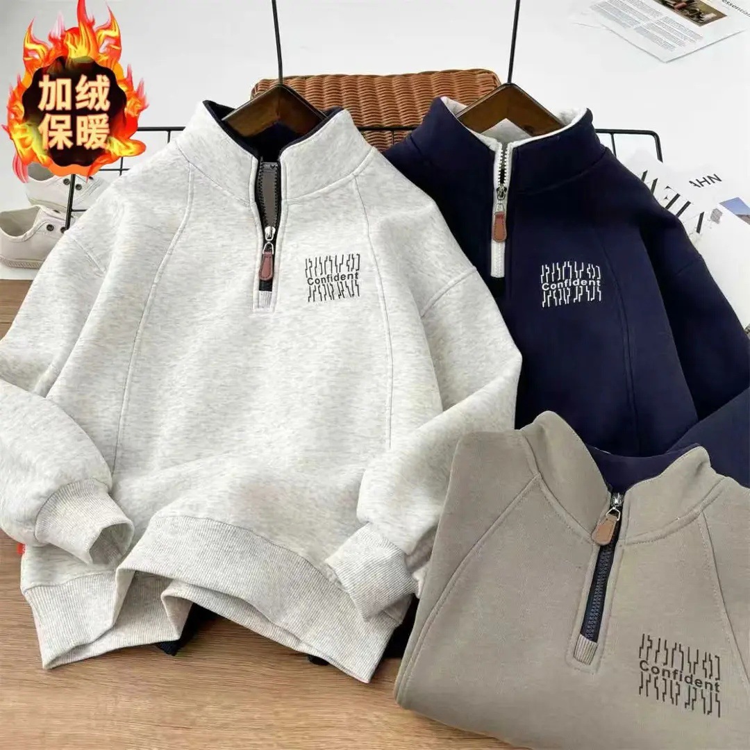 1026069 超值款少年中大童刷毛防風立領加厚大學TEE 第 2 張