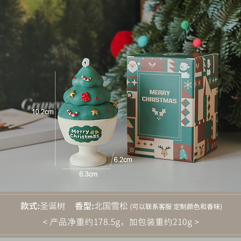 1026076 聖誕節禮物香氛創意裝飾手工造型可愛香薰蠟燭杯 第 4 張