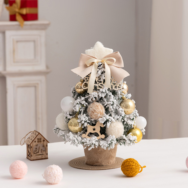 1026079 每年必買！聖誕氛圍感聖誕樹桌面迷你帶燈植絨聖誕裝飾 第 8 張