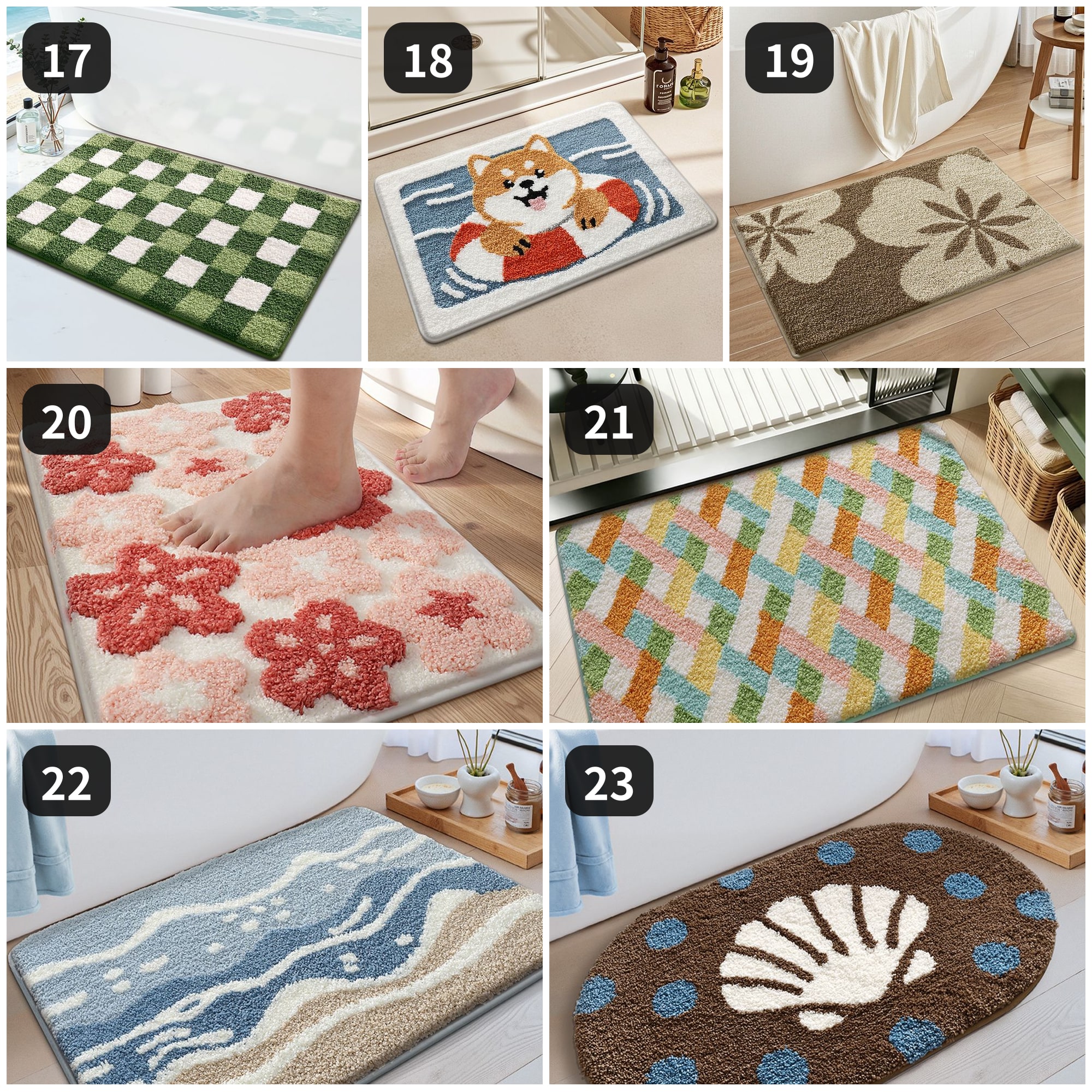 0914030 INS風浴室植絨吸水地墊防滑簇絨墊 第 2 張