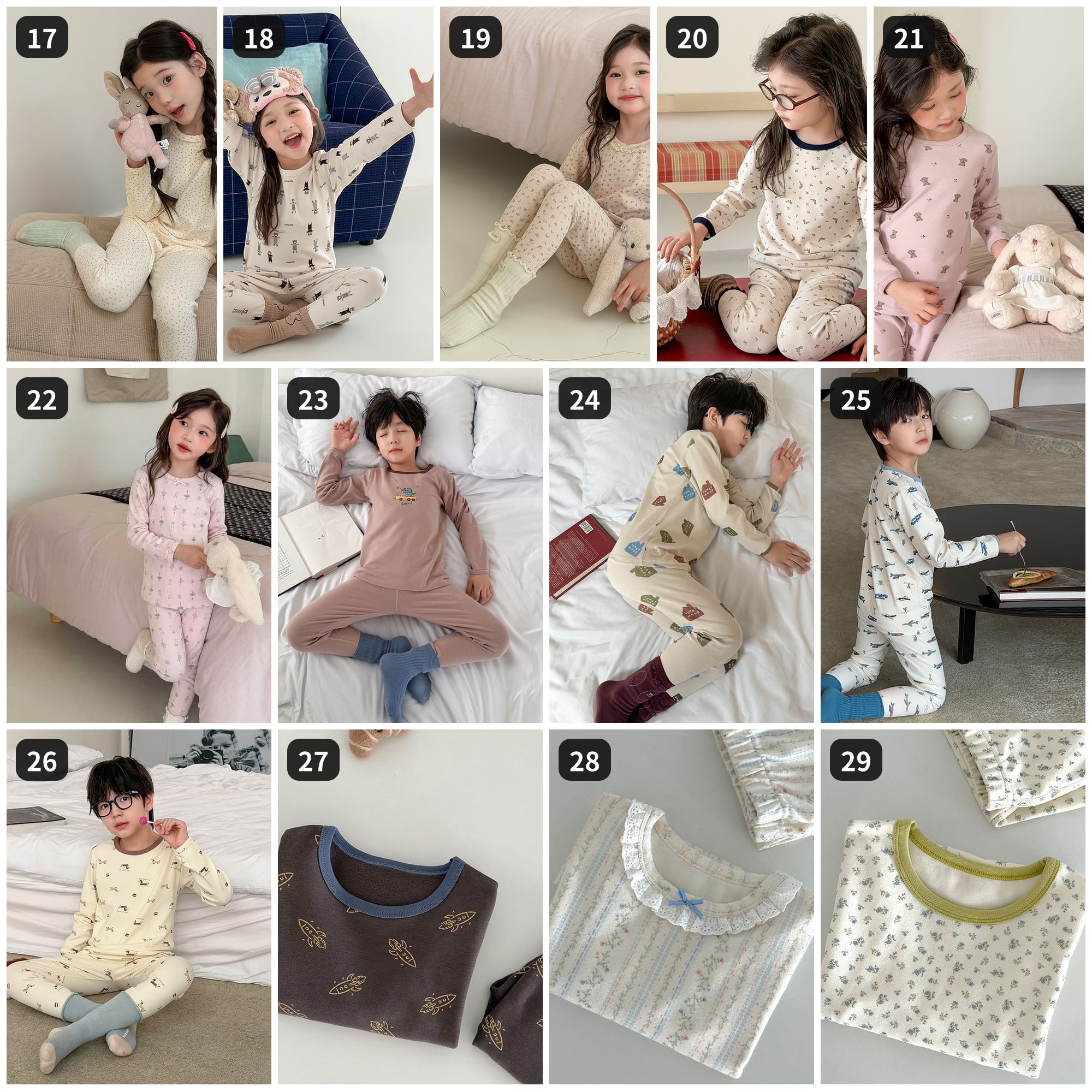 1019032 中大童小印花超柔秋冬無骨羊毛拉架家居服 第 2 張