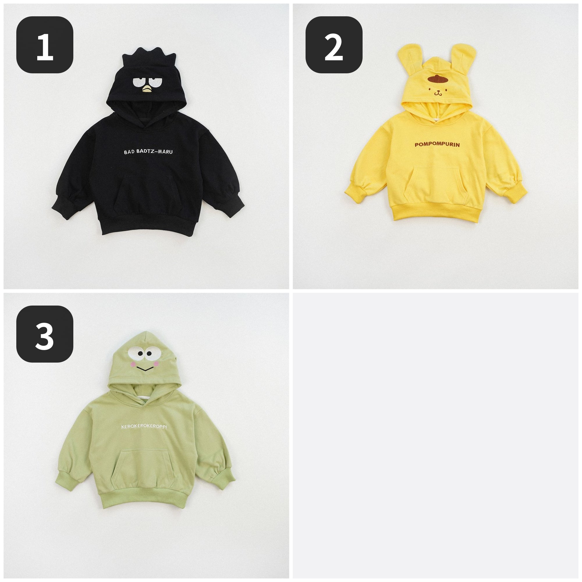 1019060 日系超可愛立體卡通帽帽刺繡連帽TEE 第 1 張